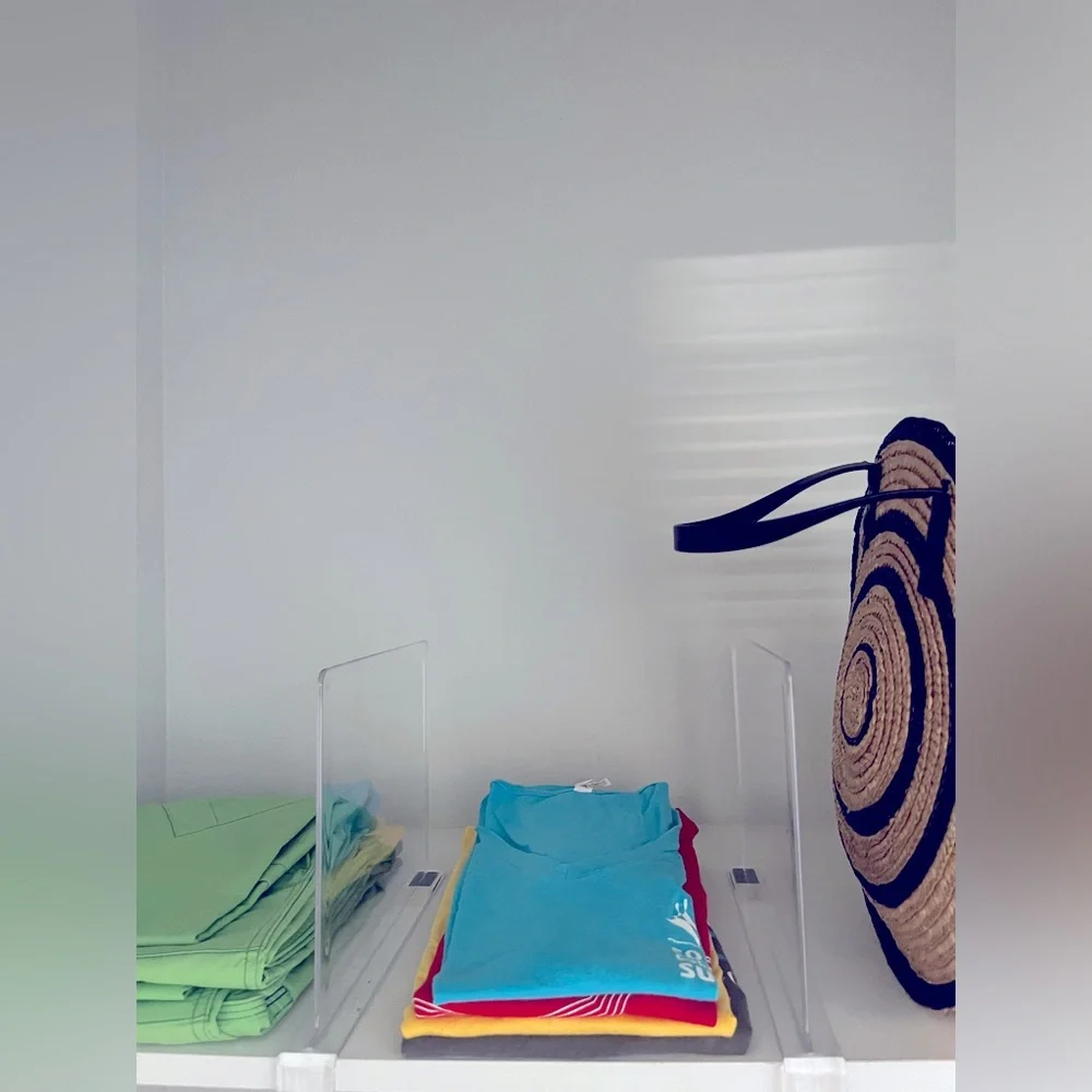 IEEK || ACRYLIC SLIDE ON SHELF DIVIDER || CLEAR/TRANSPARENT
